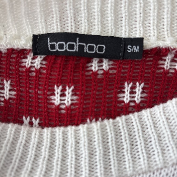 Boohoo Christmas Sweater Jumper Womens S/M Reindeer Novelty Knitted Festive - Picture 7 of 10
